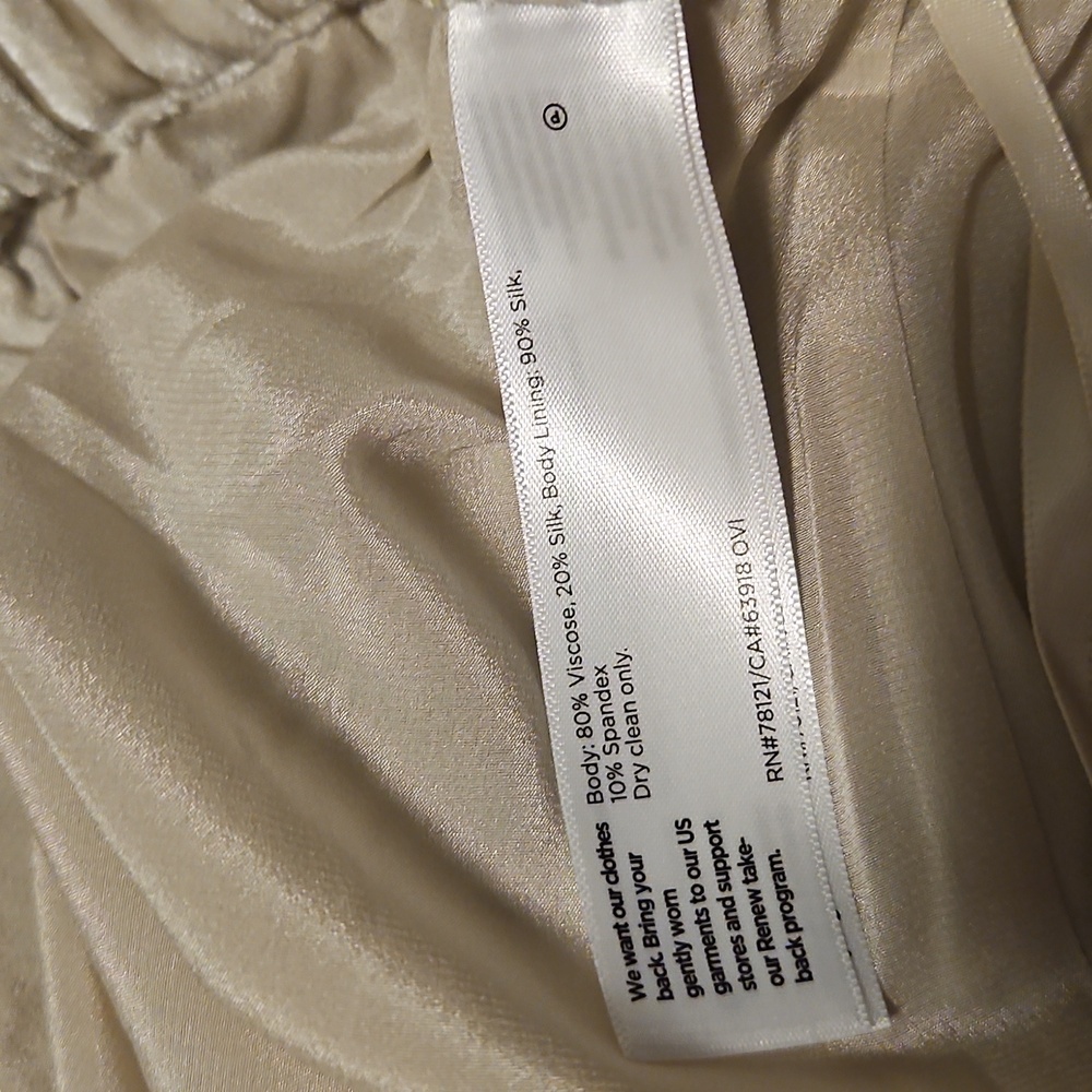 NWT Eileen Fisher Crushed Velvet Wide Leg Pant: Almond Color: Size- Large - Picture 8 of 10